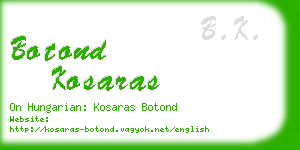 botond kosaras business card
